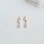3.0 TCW Pear & Marquise Leaf Drop Earrings