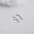 3.0 TCW Pear & Marquise Leaf Drop Earrings