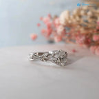 The Eesha Ring Oval Lab Diamond Accented Trellis Engagement Ring DisneyValley