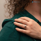 The Eesha Ring Oval Lab Diamond Accented Trellis Engagement Ring DisneyValley