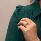 The Eesha Ring Oval Lab Diamond Accented Trellis Engagement Ring DisneyValley
