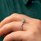 The Eesha Ring Oval Lab Diamond Accented Trellis Engagement Ring DisneyValley