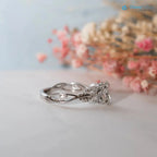 The Eesha Ring Oval Lab Diamond Accented Trellis Engagement Ring DisneyValley