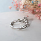 The Eesha Ring Oval Lab Diamond Accented Trellis Engagement Ring DisneyValley