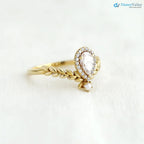 The Fairy Ring, statement ring, pear cut ring, pearl ring, vintage engagement ring DisneyValley