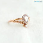 The Fairy Ring, statement ring, pear cut ring, pearl ring, vintage engagement ring DisneyValley