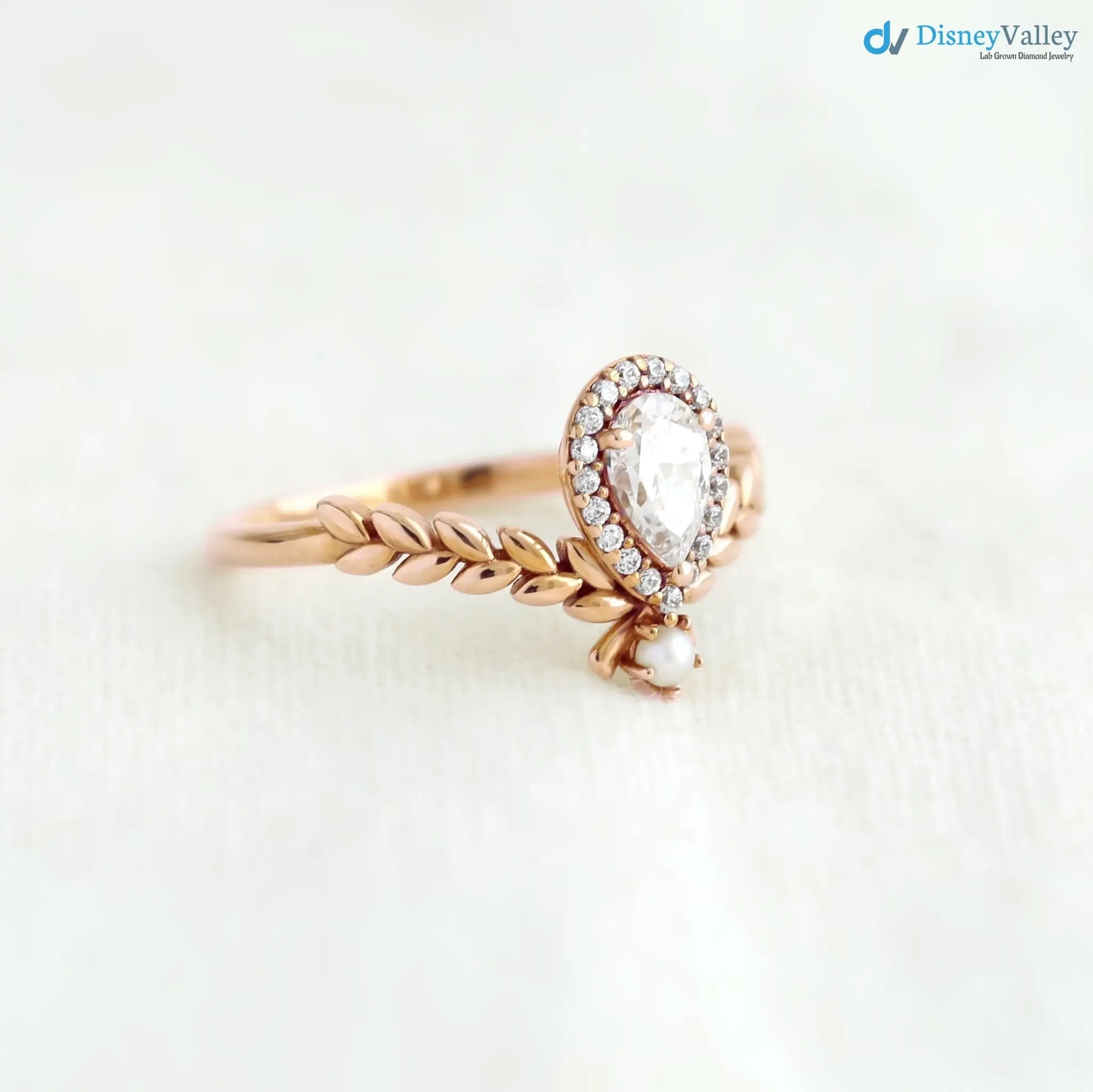The Fairy Ring, statement ring, pear cut ring, pearl ring, vintage engagement ring DisneyValley