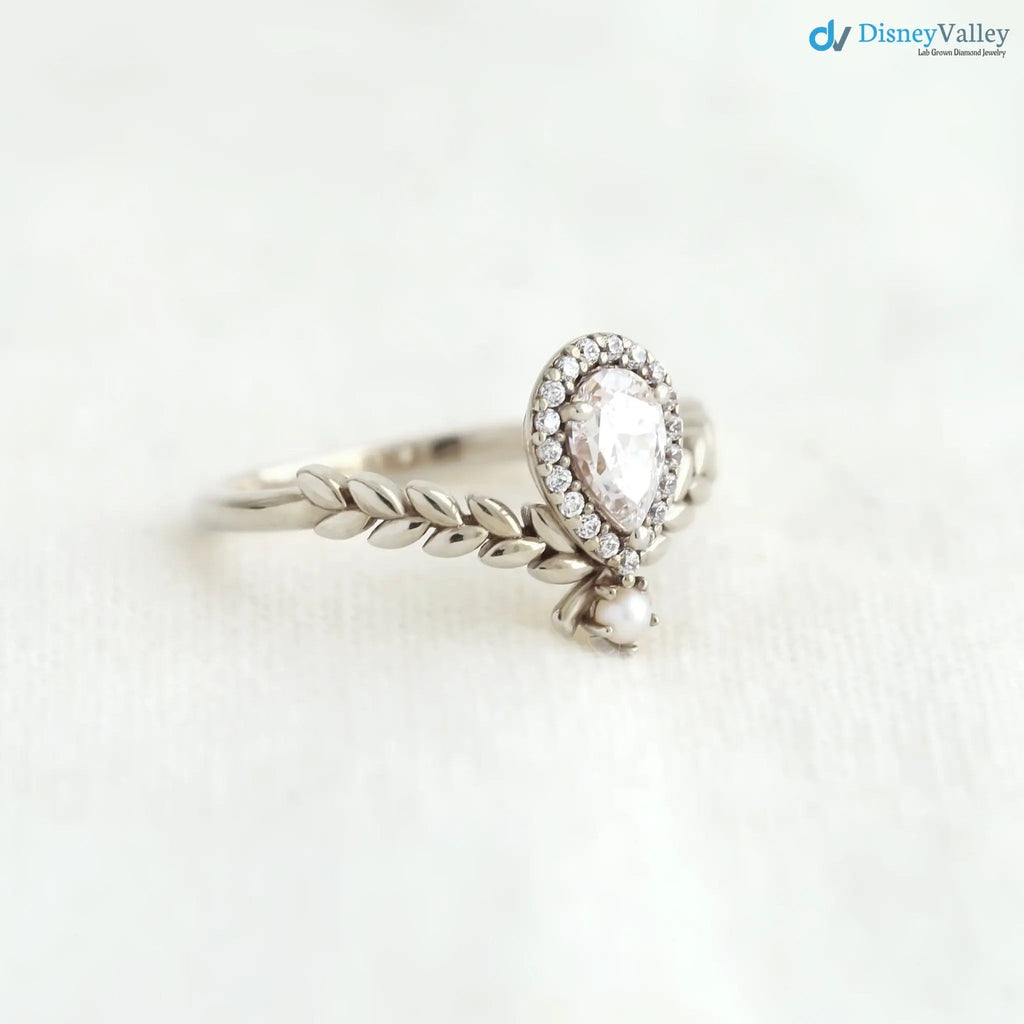 The Fairy Ring, statement ring, pear cut ring, pearl ring, vintage engagement ring DisneyValley