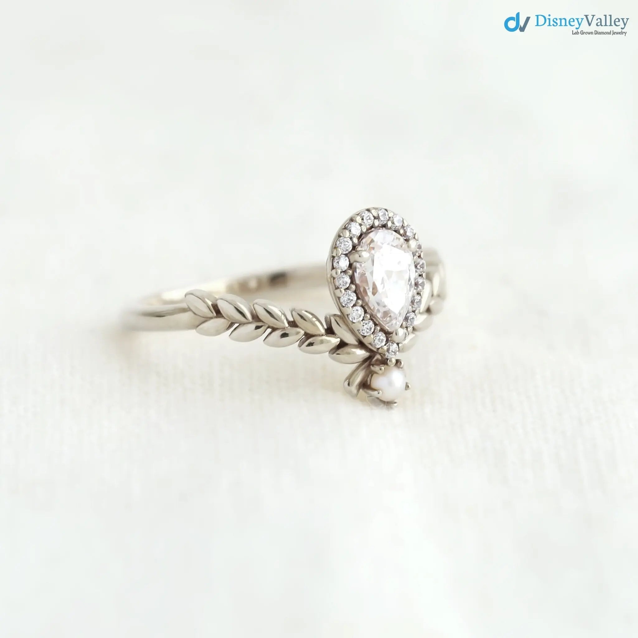 The Fairy Ring, statement ring, pear cut ring, pearl ring, vintage engagement ring DisneyValley