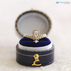 The Fairy Ring, statement ring, pear cut ring, pearl ring, vintage engagement ring DisneyValley