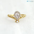 The Fairy Ring, statement ring, pear cut ring, pearl ring, vintage engagement ring DisneyValley