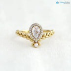 The Fairy Ring, statement ring, pear cut ring, pearl ring, vintage engagement ring DisneyValley
