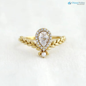 The Fairy Ring, statement ring, pear cut ring, pearl ring, vintage engagement ring DisneyValley