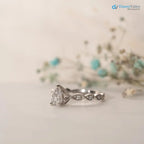 The Marcia Ring Lab grown Diamond Pear Cut Shoulder Set Engagement ring DisneyValley