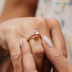 The Marcia Ring Lab grown Diamond Pear Cut Shoulder Set Engagement ring DisneyValley
