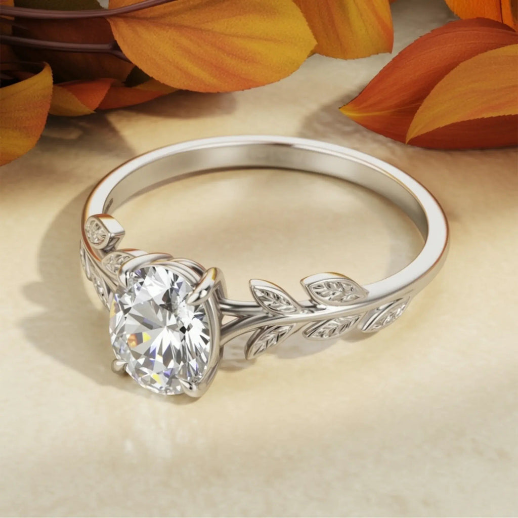 The Sylviana 1 ct oval cut lab grown engagement rings DisneyValley