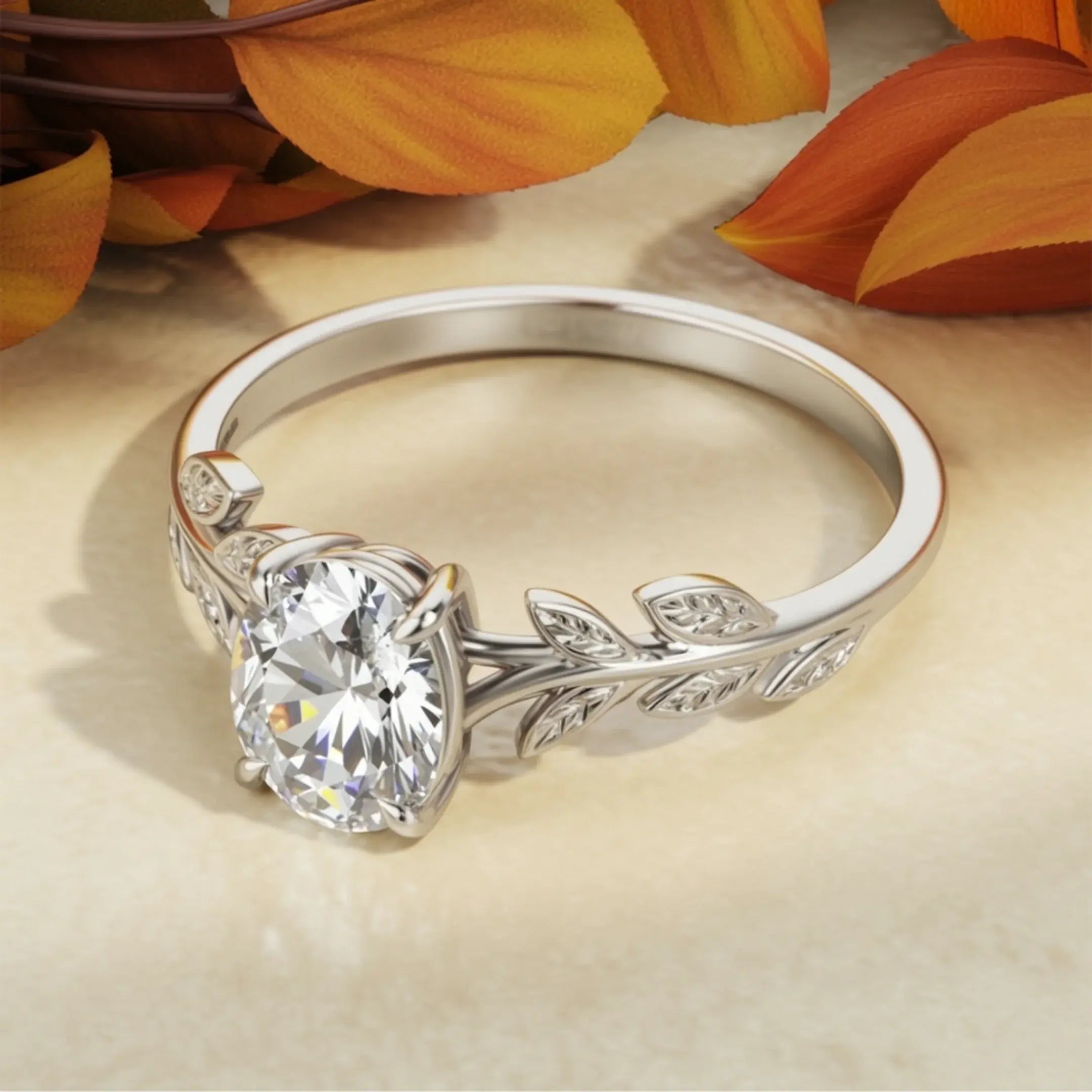 The Sylviana 1 ct oval cut lab grown engagement rings DisneyValley