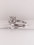 4.0 CT Cushion Moissanite Pave Setting Engagement Ring