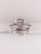 4.0 CT Cushion Moissanite Pave Setting Engagement Ring