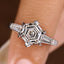 Hexagon and Tapered Baguette Cut Three Diamond Ring