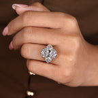 IGI Certified 10 -15 Carat Oval Diamond Ring in Three Stone Style
