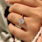 Oval Cut Vintage Engagement Ring with Filigree Design on Shank