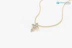 Tiny Diamond Cross Necklace gold diamond cross necklace DisneyValley