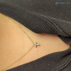 Tiny Diamond Cross Necklace gold diamond cross necklace DisneyValley