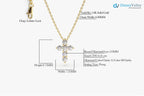 Tiny Diamond Cross Necklace gold diamond cross necklace DisneyValley