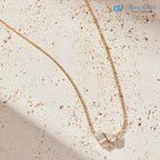 Toi et Moi Necklace with 1.00 Carat Lab Grown Elegant Minimalist for Everyday Wear - DisneyValley