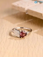 Toi et Moi Solid Gold Pear & Heart Cut Lab Grown Engagement Ring DisneyValley