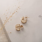 The Tressa Earrings | 100% Recycled 9k Gold Huggies