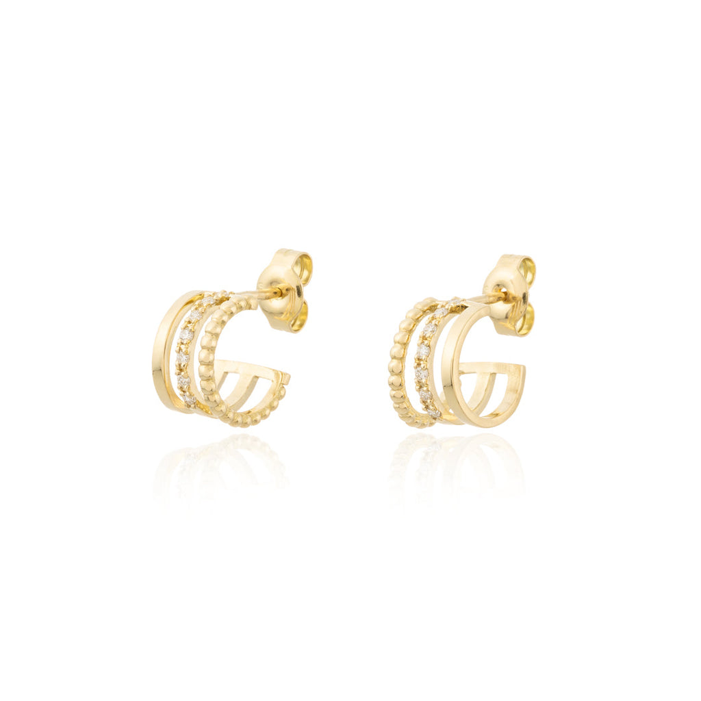 The Tressa Earrings | 100% Recycled 9k Gold Huggies