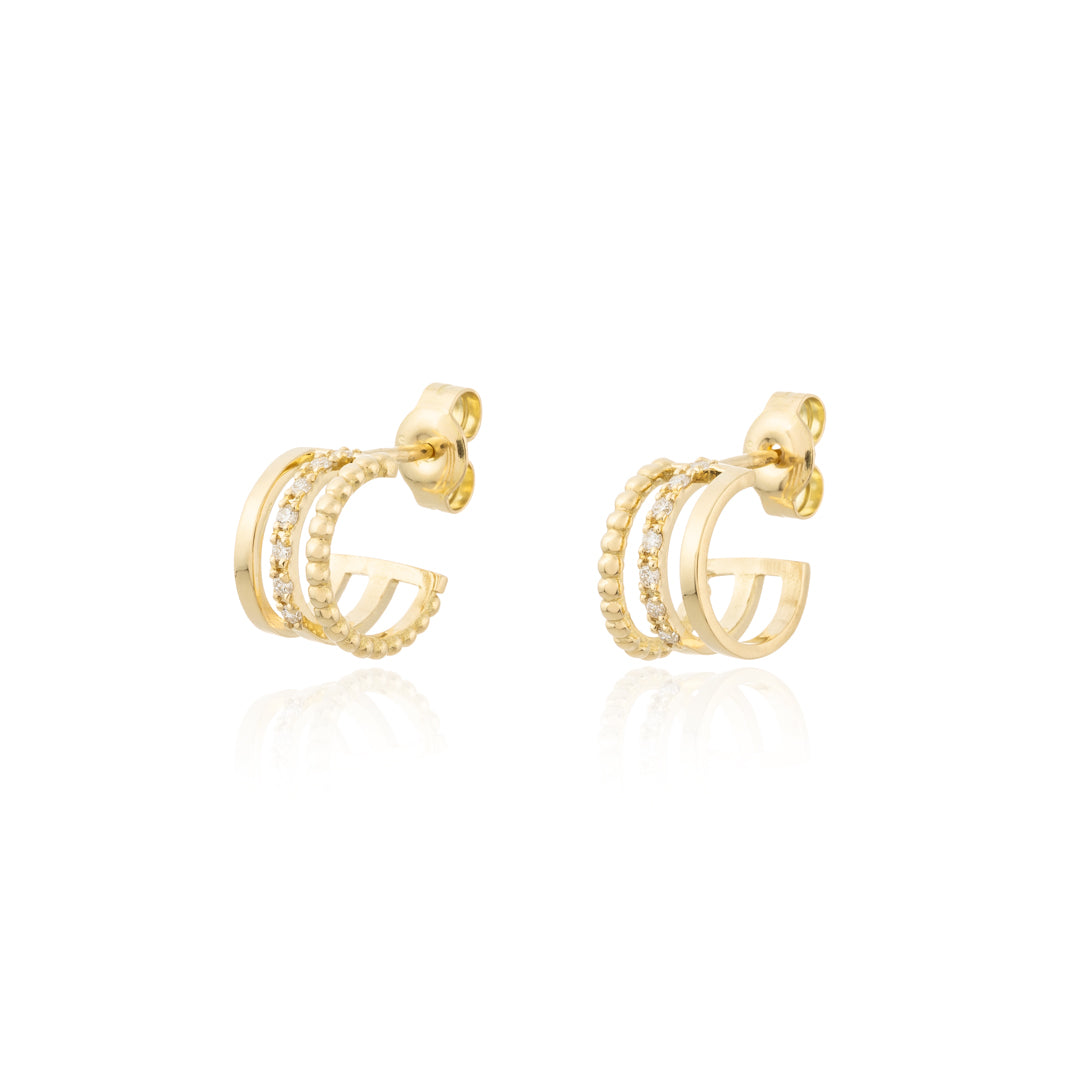 The Tressa Earrings | 100% Recycled 9k Gold Huggies