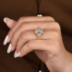 IGI Certified 5-10 Carat Elongated Cushion Cut Ring in bezel setting