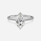 1.0 CT Marquise Cut Moissanite Pave Bridal Ring Set