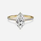 1.0 CT Marquise Cut Moissanite Pave Bridal Ring Set