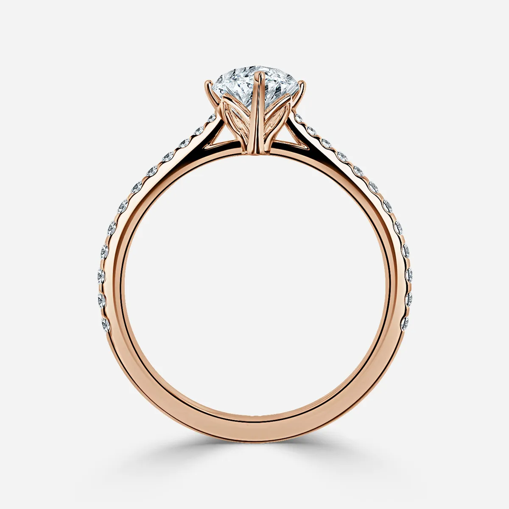 1.0 CT Marquise Cut Moissanite Pave Bridal Ring Set