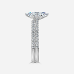 1.0 CT Marquise Cut Moissanite Pave Bridal Ring Set