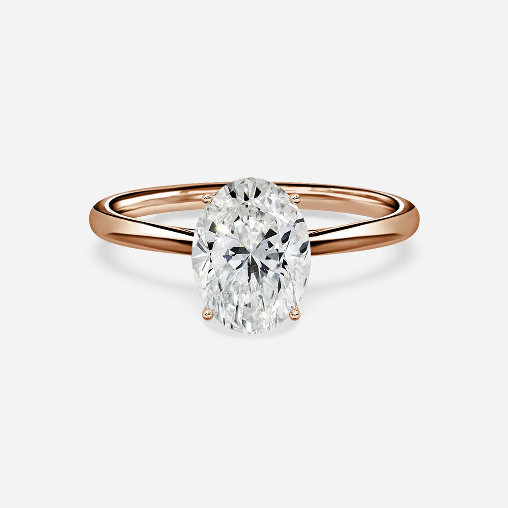 1.0 CT Oval Cut Moissanite Solitaire  Bridal Ring Set