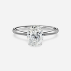 1.0 CT Oval Cut Moissanite Solitaire  Bridal Ring Set