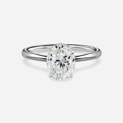 1.0 CT Oval Cut Moissanite Solitaire  Bridal Ring Set