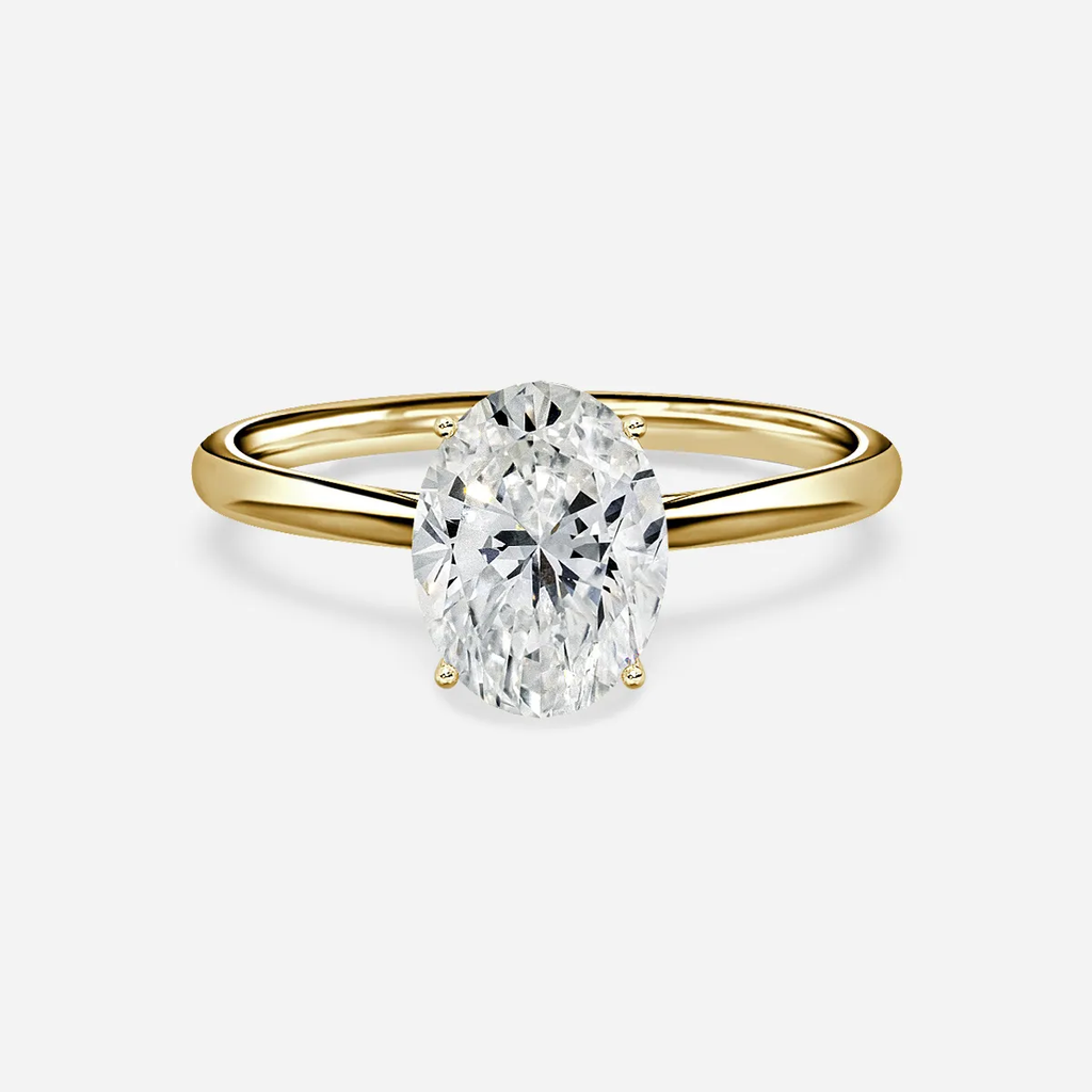 1.0 CT Oval Cut Moissanite Solitaire  Bridal Ring Set