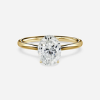 1.0 CT Oval Cut Moissanite Solitaire  Bridal Ring Set