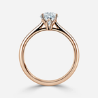 1.0 CT Oval Cut Moissanite Solitaire  Bridal Ring Set