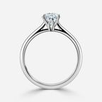 1.0 CT Oval Cut Moissanite Solitaire  Bridal Ring Set