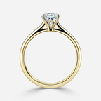 1.0 CT Oval Cut Moissanite Solitaire  Bridal Ring Set