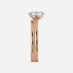1.0 CT Oval Cut Moissanite Solitaire  Bridal Ring Set