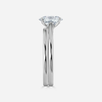 1.0 CT Oval Cut Moissanite Solitaire  Bridal Ring Set