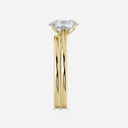 1.0 CT Oval Cut Moissanite Solitaire  Bridal Ring Set